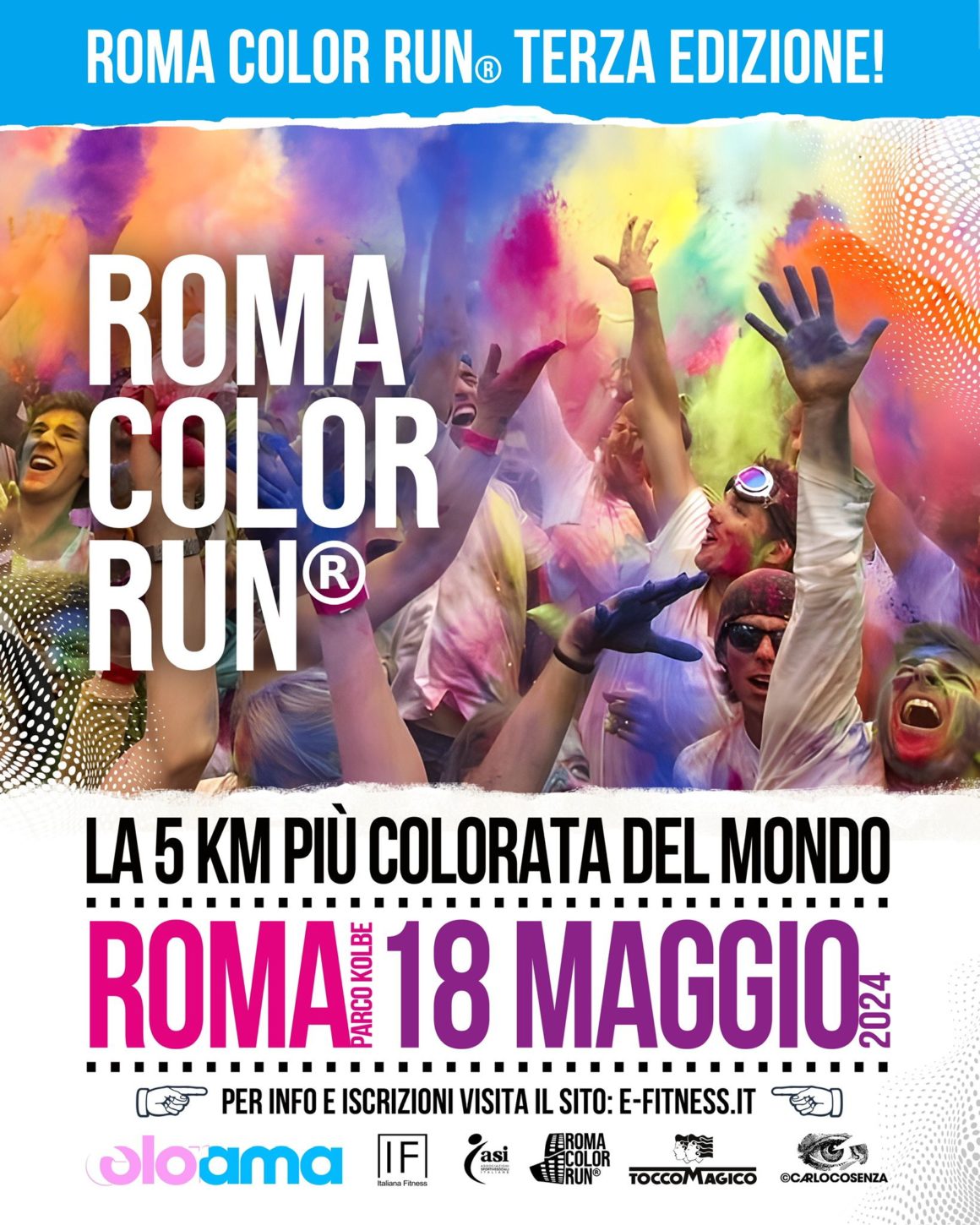 Roma Color Run, 18 maggio 2024, Parco Kolbe, Roma.